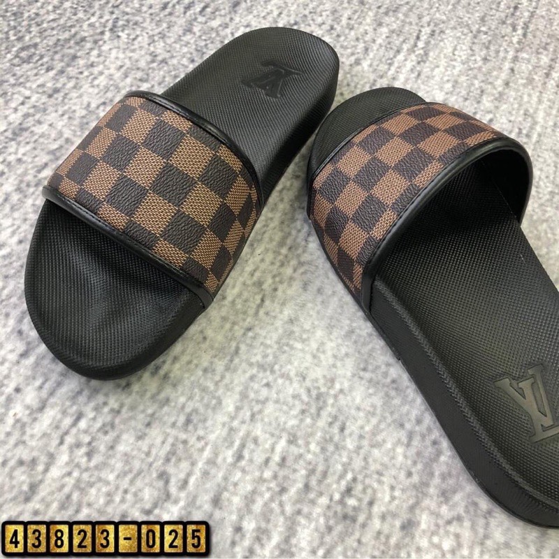 Dép Nam LV  ô vuông có 2 màu full size 38-43