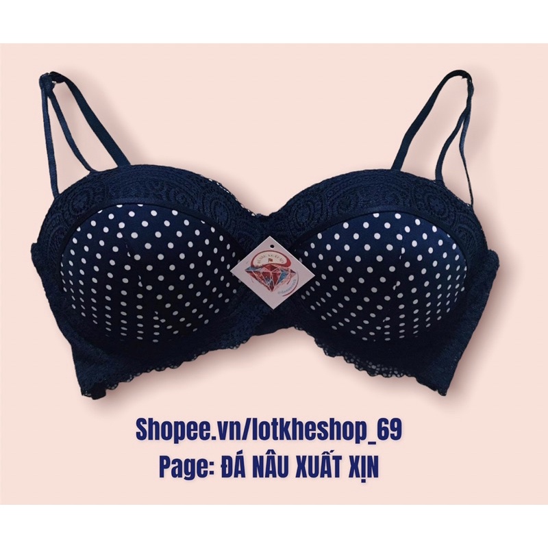 Áo Ngực XK Chấm Bi Xanh Navy