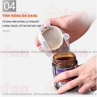 Bộ 6 Miếng Silicone Bọc Thực Phẩm - Nắp đậy màng Silicon bảo quản thức ăn - HÀNG LOẠI 1