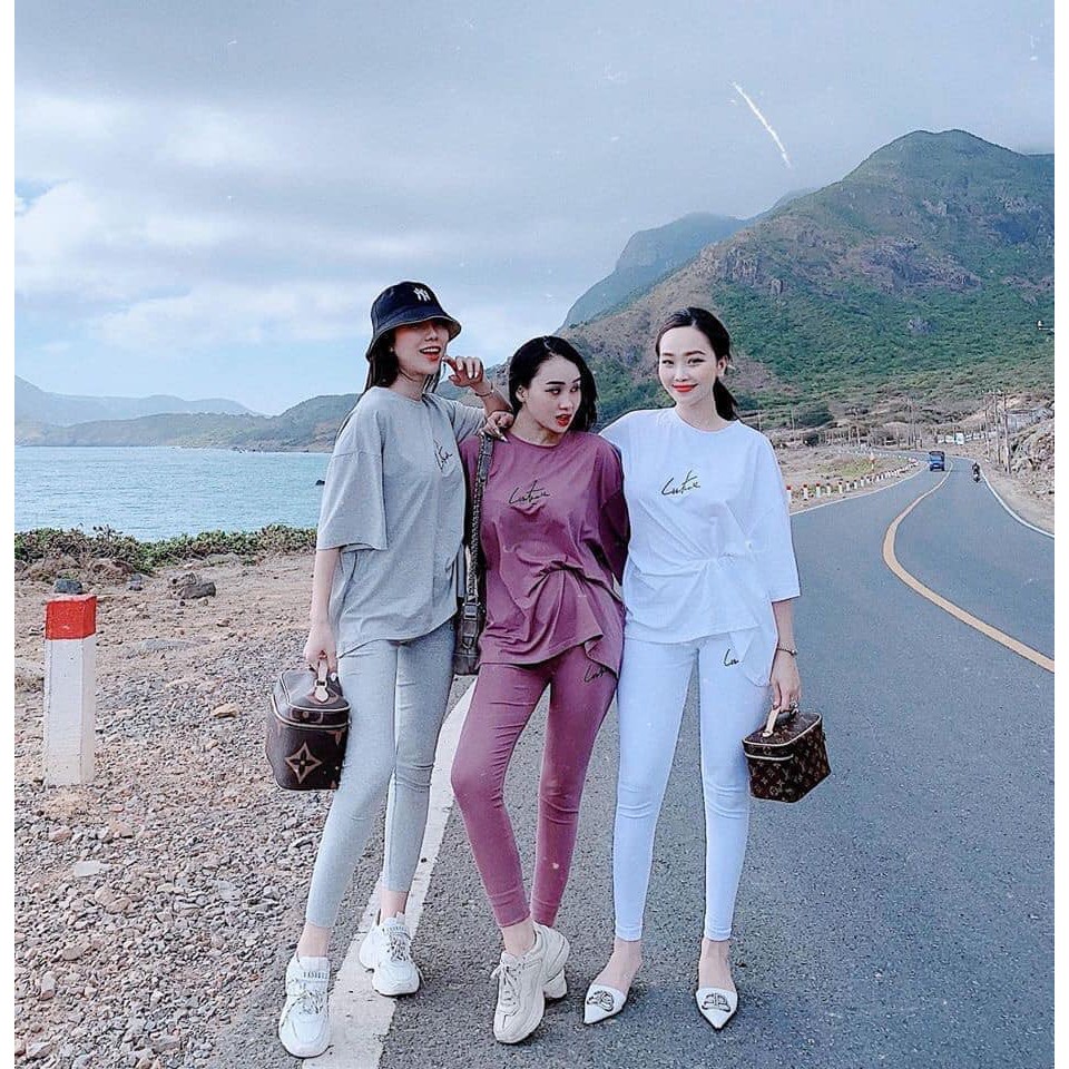 Set Trang Phục  Set legging áo thụng kiểu dáng KOREA SIÊU HOT