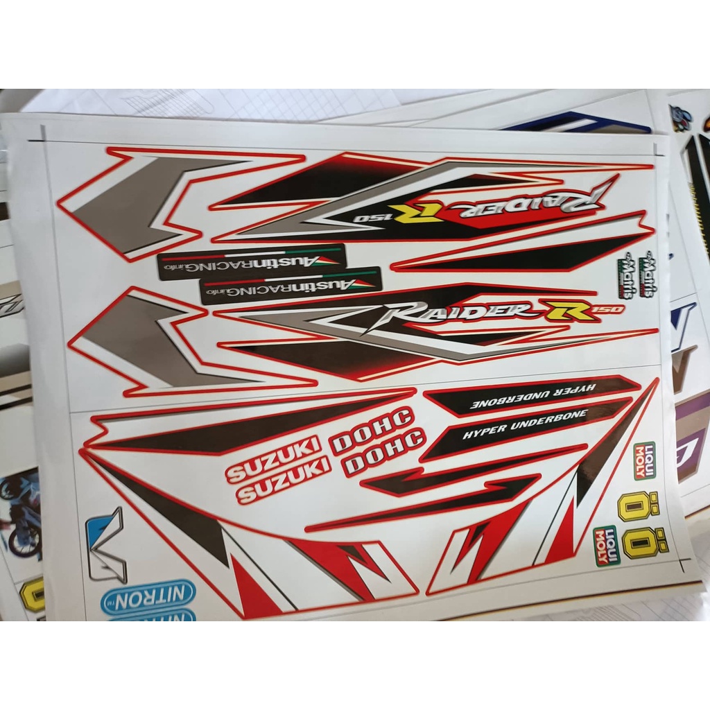 tem rời raider f150 xe đỏ