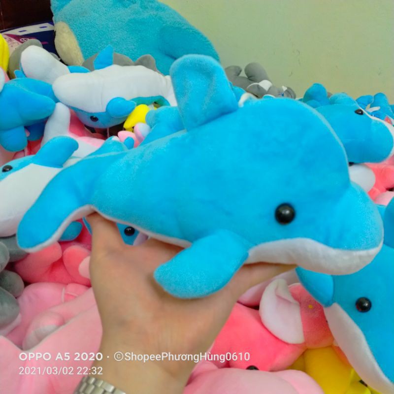 Gấu bông Cá heo , Thú bông Voi con mềm mịn hàng cao cấp size 27cm siêu đáng yêu