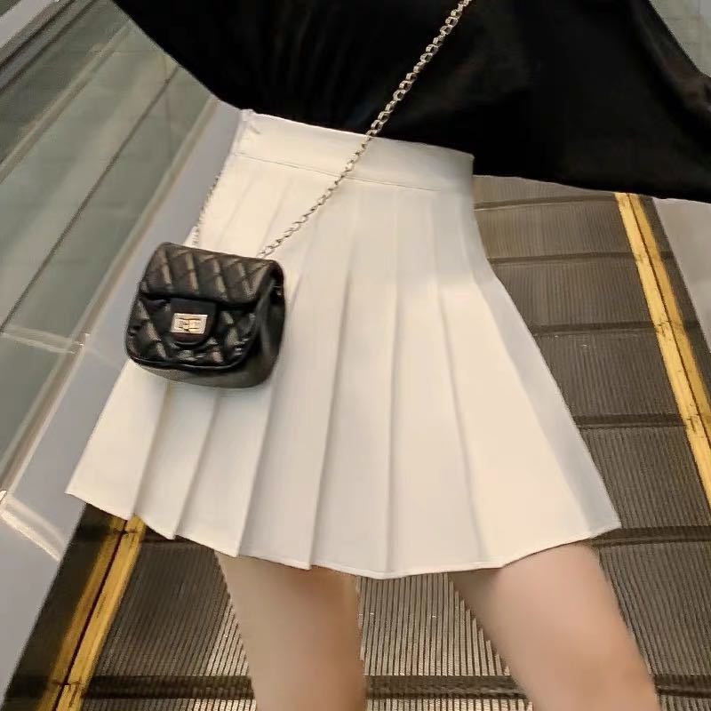 Chân váy BH xếp ly màu trơn phong cách Nhật Bản thời trang cho nữ