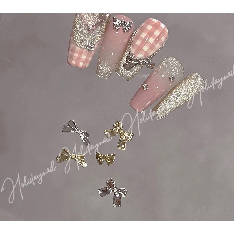 HOLIDAYNAIL Set 10 charm nơ nhí trang trí móng trendy