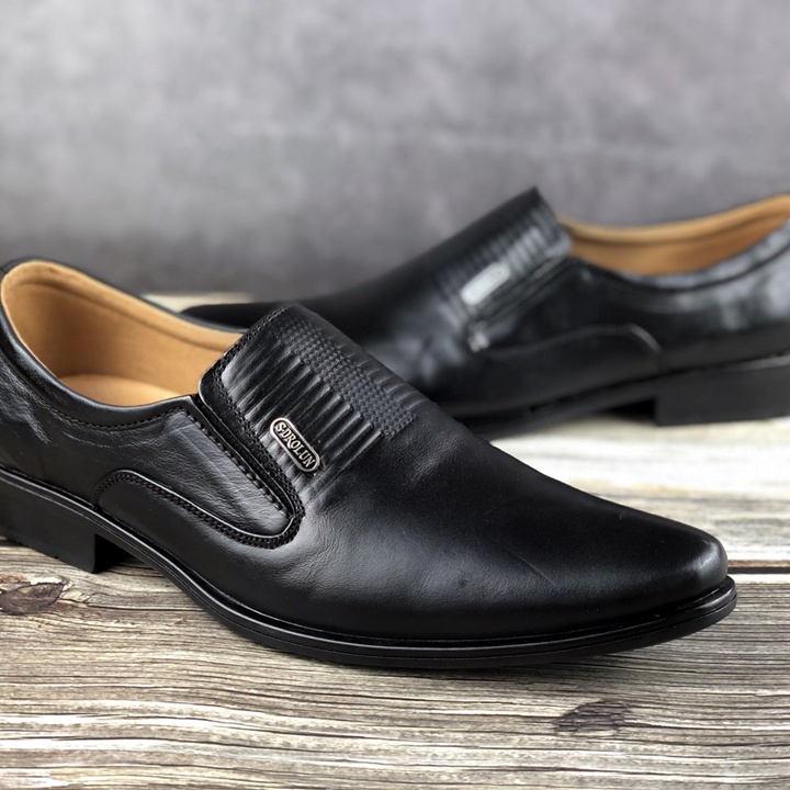 Giày Lười Nam Công Sở Happyshoes Da Bò Thật - HS73