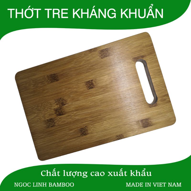 Thớt tre tự nhiên. Thái/Chặt chắc chắn gọn nhẹ. Kháng khuẩn an toàn. KT 20x30x2cm