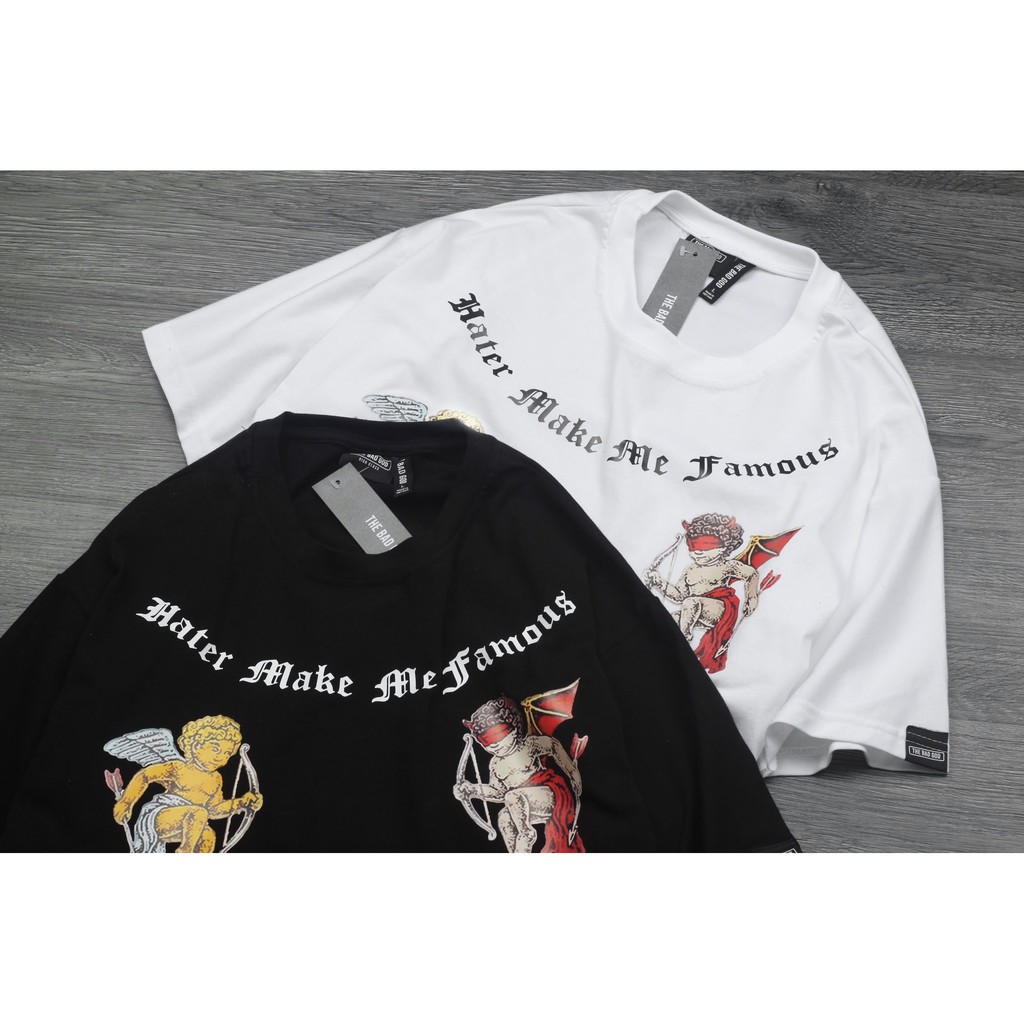 Áo thun tay lỡ Hater make ANGLE DEVIL , áo thun cotton nam nữ unisex