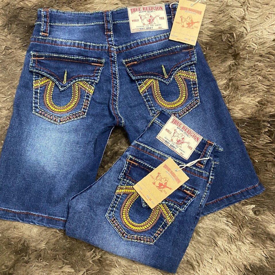Quần ông địa xuất khẩu Jeans ông địa True religion Jeans nam túi nắp chỉ nổi siêu đẹp