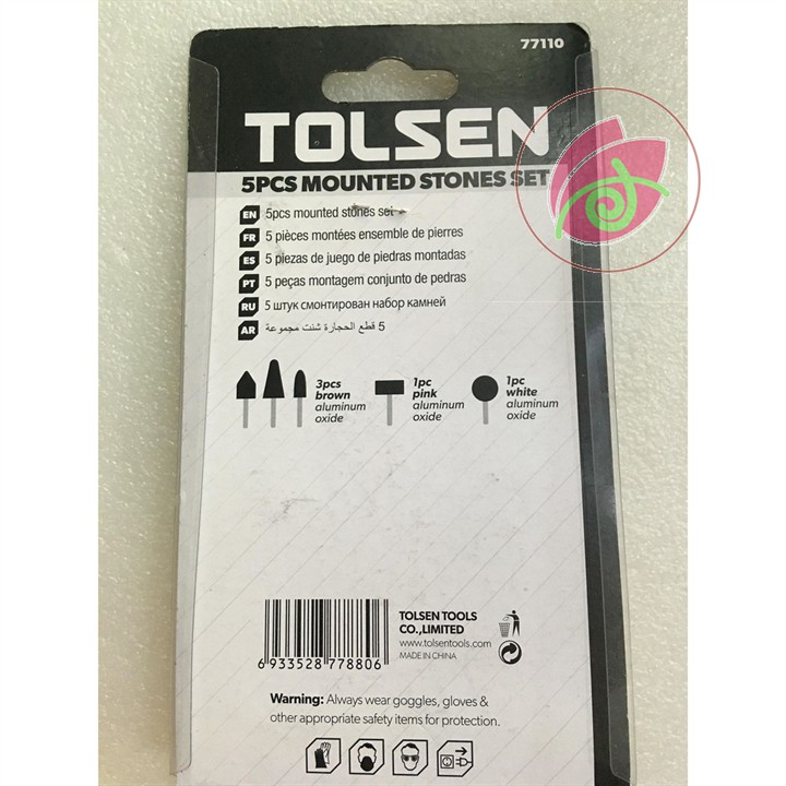 Bộ 5 Mũi Đá Mài Tolsen 77110 (Ø6 x 27mm)