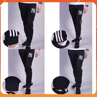 Quần Thể Thao Nam 3 Sọc Đen, 3 Sọc Trắng, Logo NY Ép Thời Trang