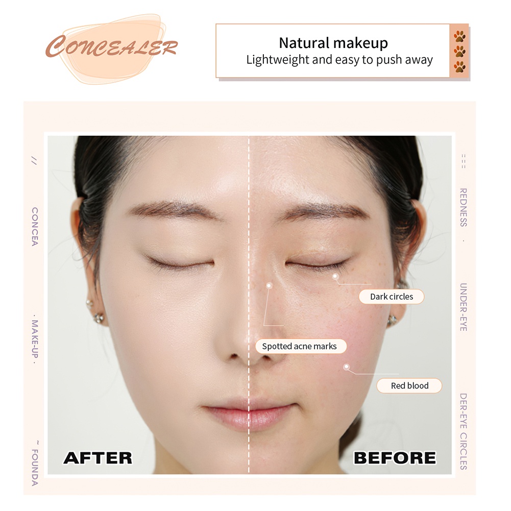 Kem che khuyết điểm dạng lỏng GECOMO thiết kế hai đầu che phủ toàn diện với 2 màu sắc tùy chọn | BigBuy360 - bigbuy360.vn