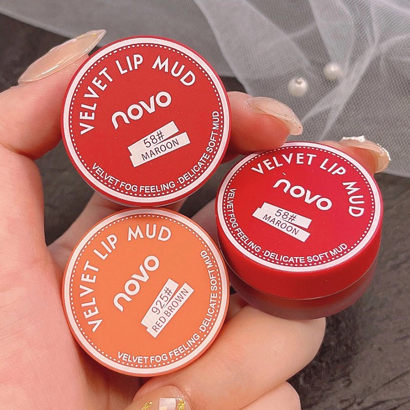 Son Môi NOVO Dạng Thạch Chống Thấm Nước Dưỡng Ẩm Mềm Mượt Cho Đôi Môi Mịn Màng NO.546