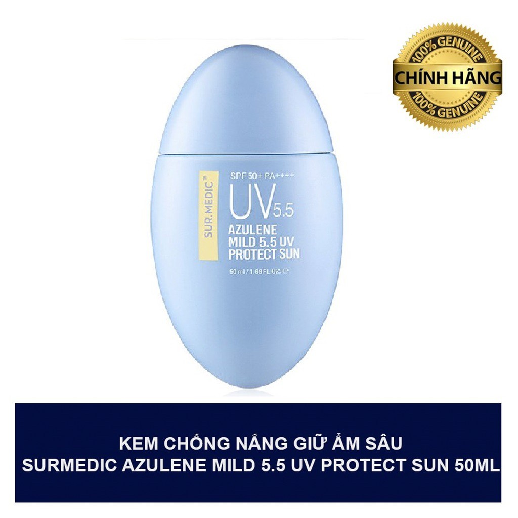 [Mã COSGLORIAT4 -8% đơn 250K] Kem Chống Nắng SURMEDIC Azulene Mild UV SPF50+/PA+++ 50ml