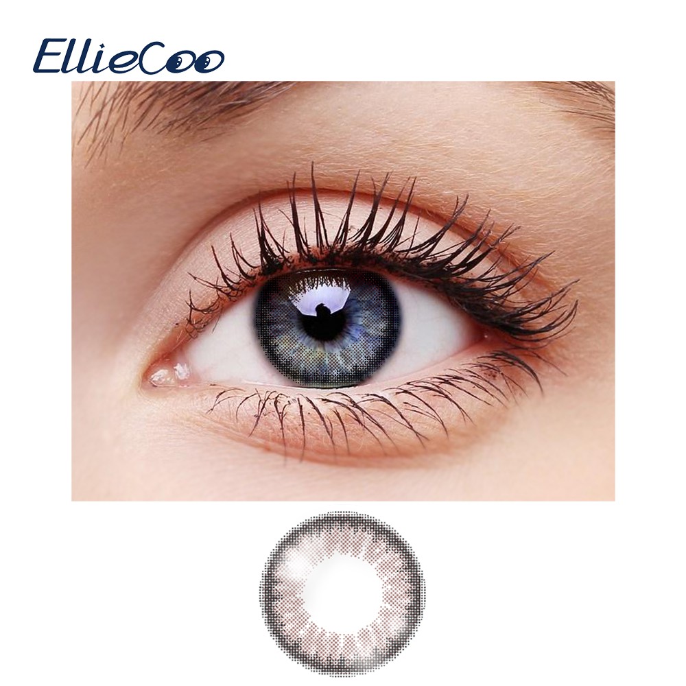 Cặp kính áp tròng EllieCoo màu nâu thuộc dòng Rainbow Series giúp tạo đôi mắt to đẹp