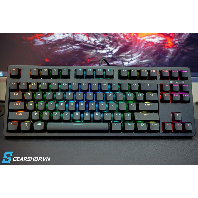 Bàn phím cơ Edra EK387 EK384 RGB (Bản mới) Cáp TypeC Fuhlen G37S - Phím cơ E-dra EK387