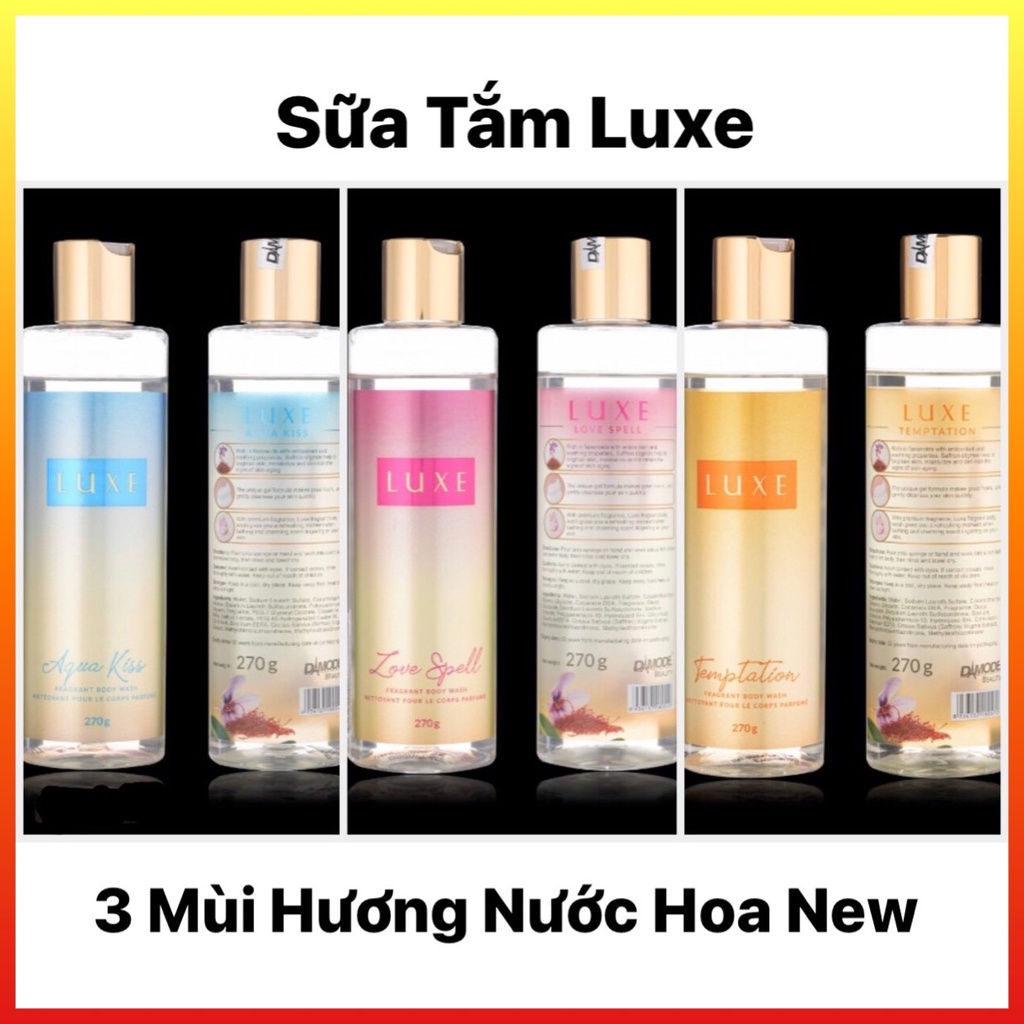 SỮA TẮM LUXE : Đam Mê, Quyến Rũ, Nồng Nàn - Vũ Khí bí mật của những người phụ nữ thông minh nhất!