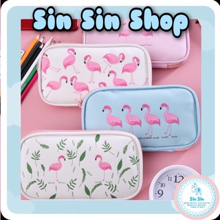 Bóp Viết - Túi Đựng Bút To Hồng Hạt PU Chống Thấm Nước - SINSIN