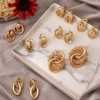 Bông Tai Dáng Tròn Tạo Hình Độc Đáo Dành Cho Nữ