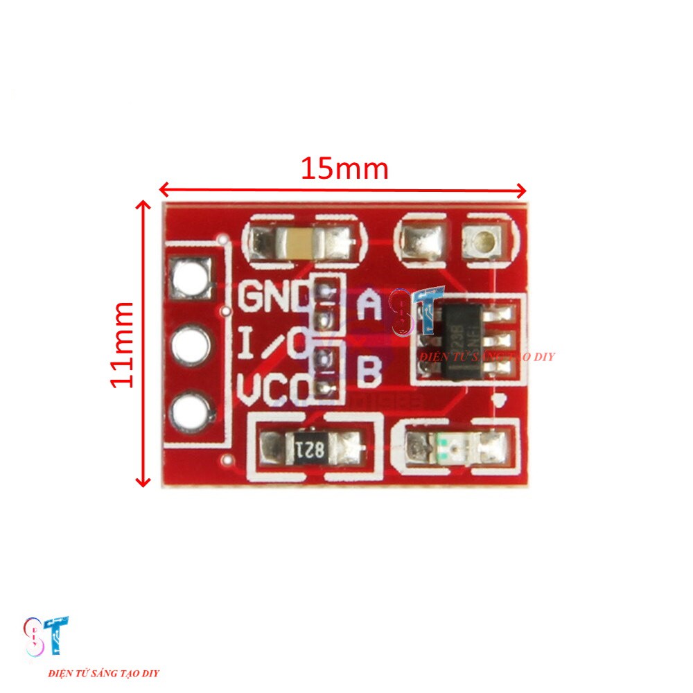 Module Cảm Biến 1 Chạm TTP223 Mini Đỏ