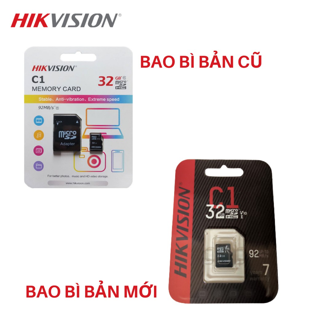 [ SẢN PHẨM BÁN CHẠY] THẺ NHỚ HIKVISION 32GB