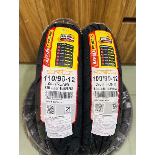 Vỏ Aspira Tretto Cho Xe Scoopy Size 100/90/12 &amp; 110/90/12 Hãng iNdo &gt;&gt;&gt;&gt;