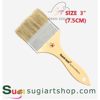 Cọ đầu bằng, cọ thanh bình lông mãnh trắng [ Sugi art shop]