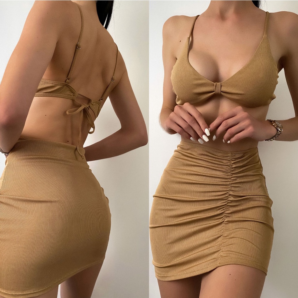 Bộ đồ bơi ba mảnh co giãn thắt dây cho nữ LG70
 | BigBuy360 - bigbuy360.vn