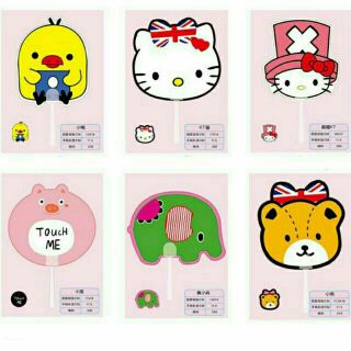 Bộ 5 quạt nhựa dẻo cầm tay