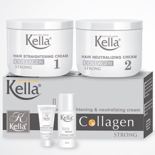 Kem duỗi tóc kella Collagen Xám 500ml