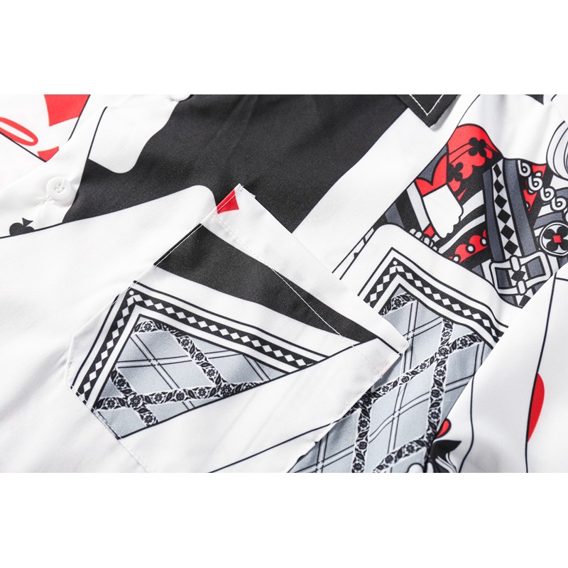 Áo sơ mi tay ngắn in hình thời trang phong cách dành cho nam