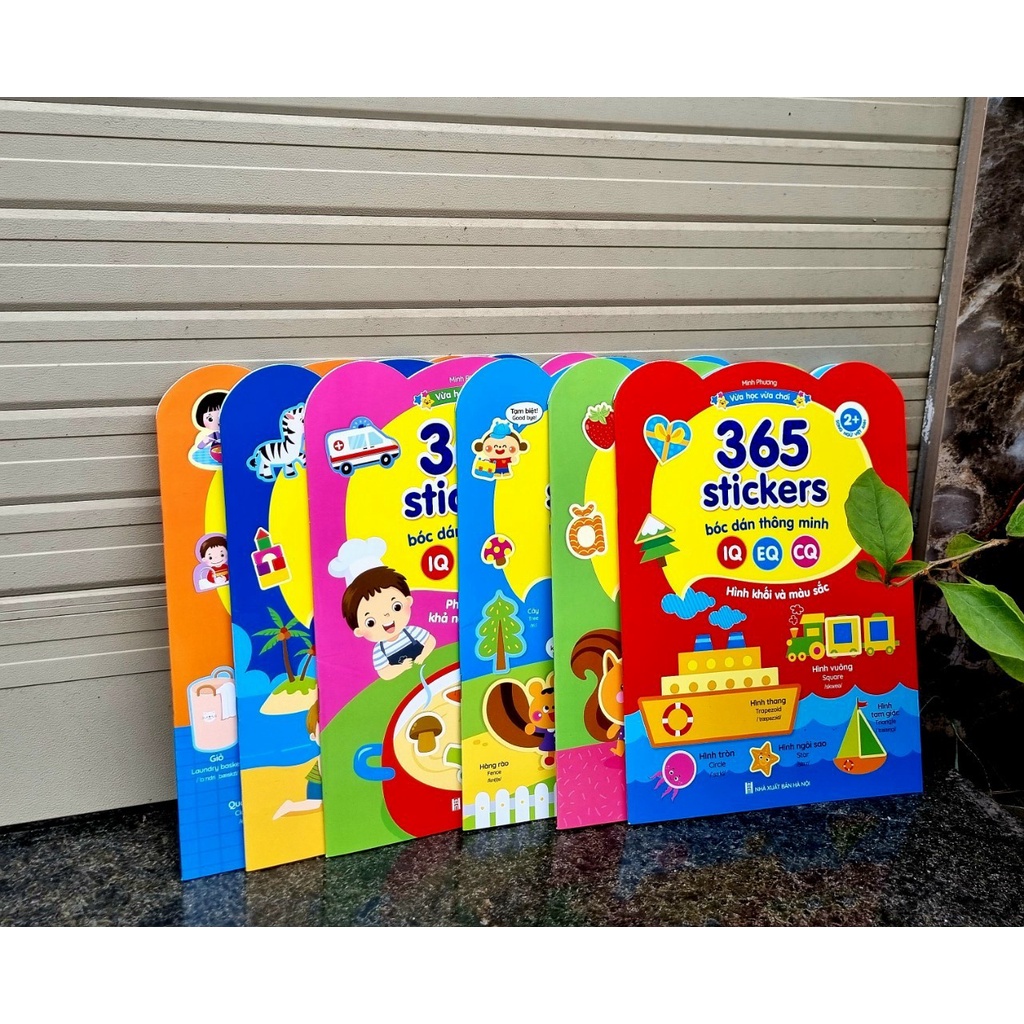 Sách - Combo 365 Stickers Bóc Dán Thông Minh  - Giúp Bé Phát Triển IQ, EQ, CQ
