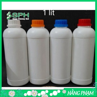 ✅ combo 10 chai nhựa trắng 1 lít nắp vặn to hdpe giá tốt