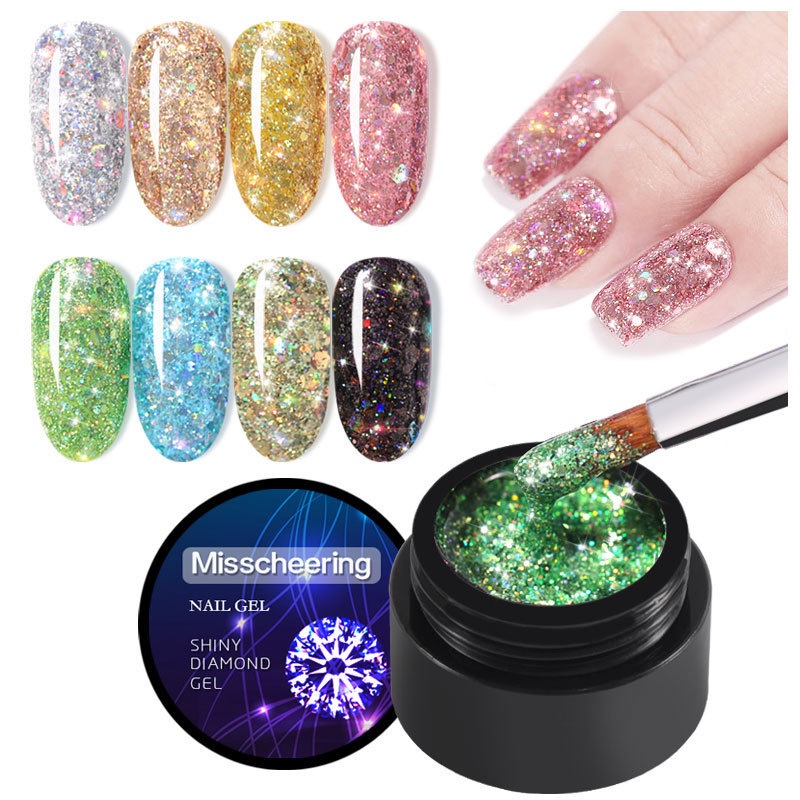 Gel Sơn Móng Tay Kim Tuyến Sáng Bóng 5ml