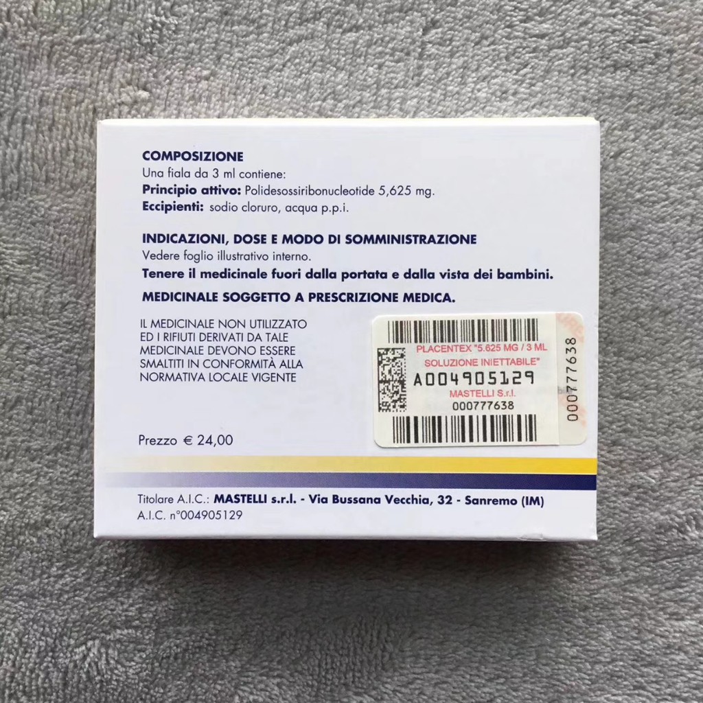 DNA Cá hồi Placentex Mastelli Ampoule Chính Hãng [ 1 Hộp 5 ống ]