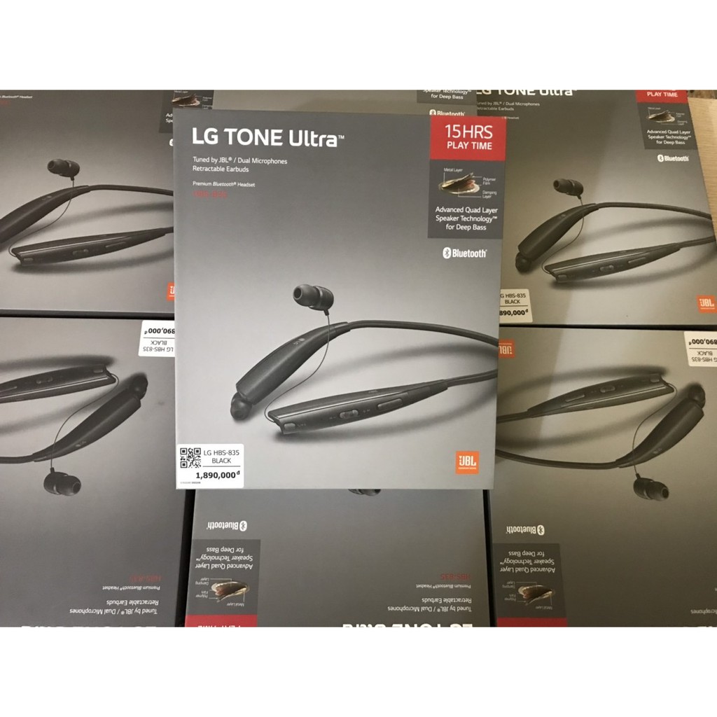 Tai nghe LG Tone Ultra HBS-835 Bluetooth Stereo Headset  with JBL,Hàng chuẩn chính hãng,giá cực sốc!!!