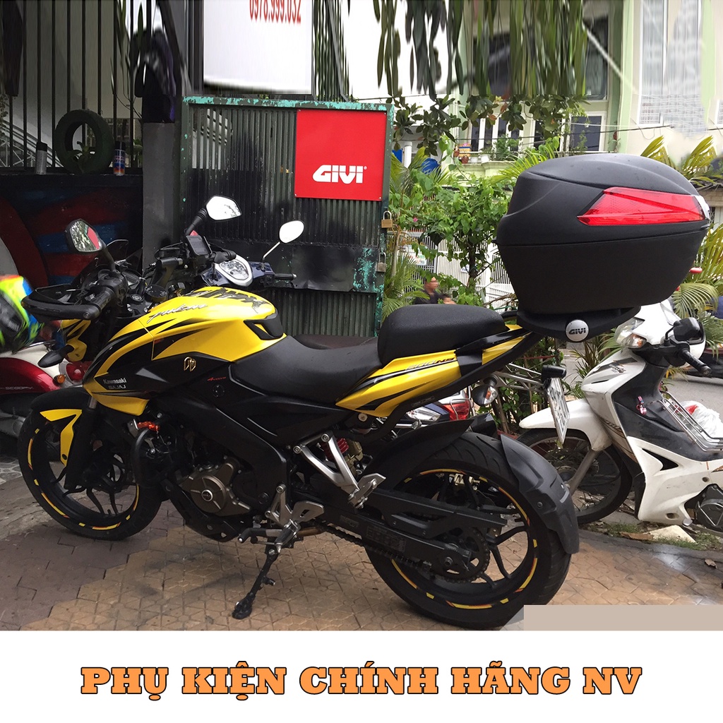 Baga Givi HRV Modenas Pulsar NS200 chính hãng cho xe chịu lực cao bao gồm đế gắn thùng