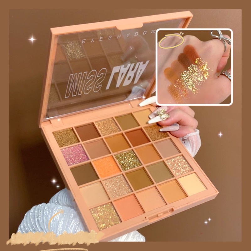 Bảng Phấn Mắt MISS LARA 25 ô - Cực Xinh Lâu Trôi Chống Nước