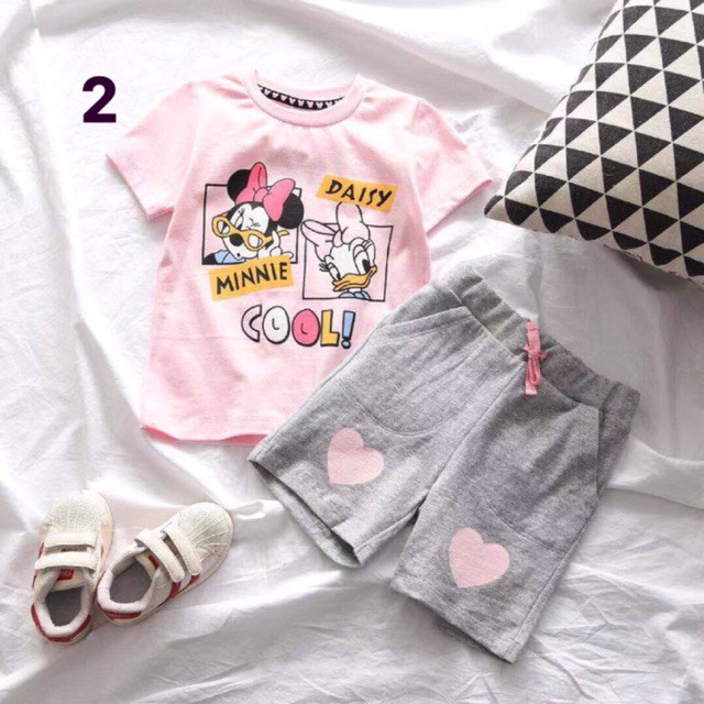 Set 2 chi tiết của Disney hoạ tiết Minnie&Donal