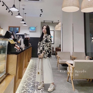 Áo sơ mi lụa loang