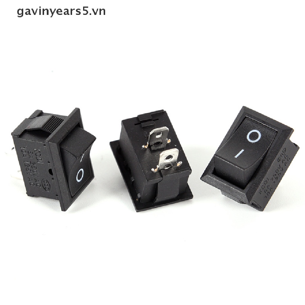 Bộ 10 Công Tắc ON / OFF Hình Tròn 2 Chấu 12V Chuyên Dụng Cho Tàu Thuyền / Xe Hơi