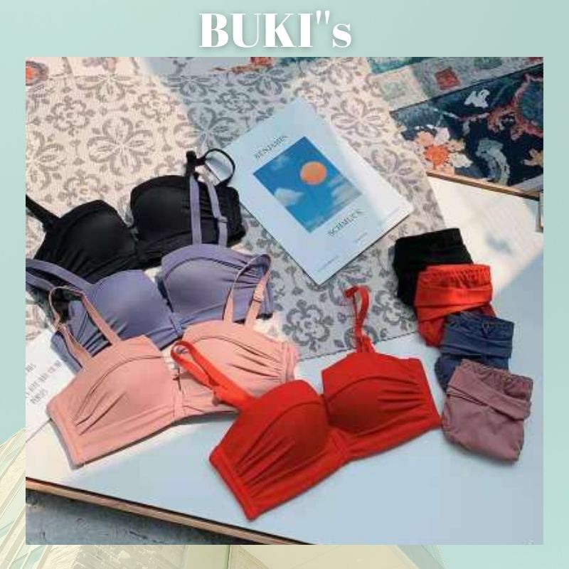 Set Đồ Lót ❤️FREESHIP❤️ Bộ Đồ Lót Đúc Su Không Gọng Quả Vuông Thông Hơi - Áo Chip Nâng Ngực Tạo Khe Push Up