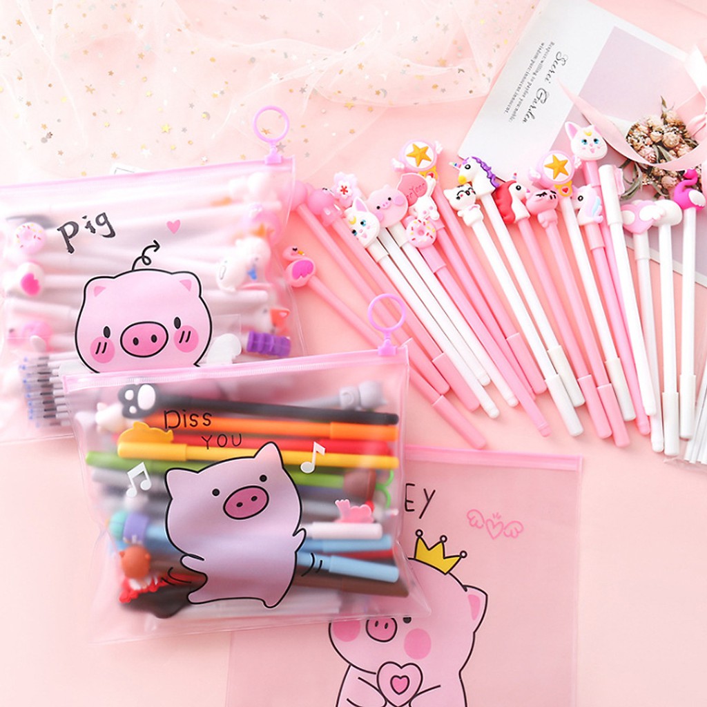 Set 20 Bút Nước cu te,Bút Bi Cute, Bút Nước Nhiều Mẫu Hoạt Hình Cực xinh