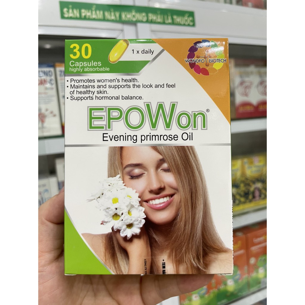 Viên uống tinh dầu hoa anh thảo, bổ sung nội tiết tố nữ, đẹp da EPOWon - Hàng nhập Khẩu Đức
