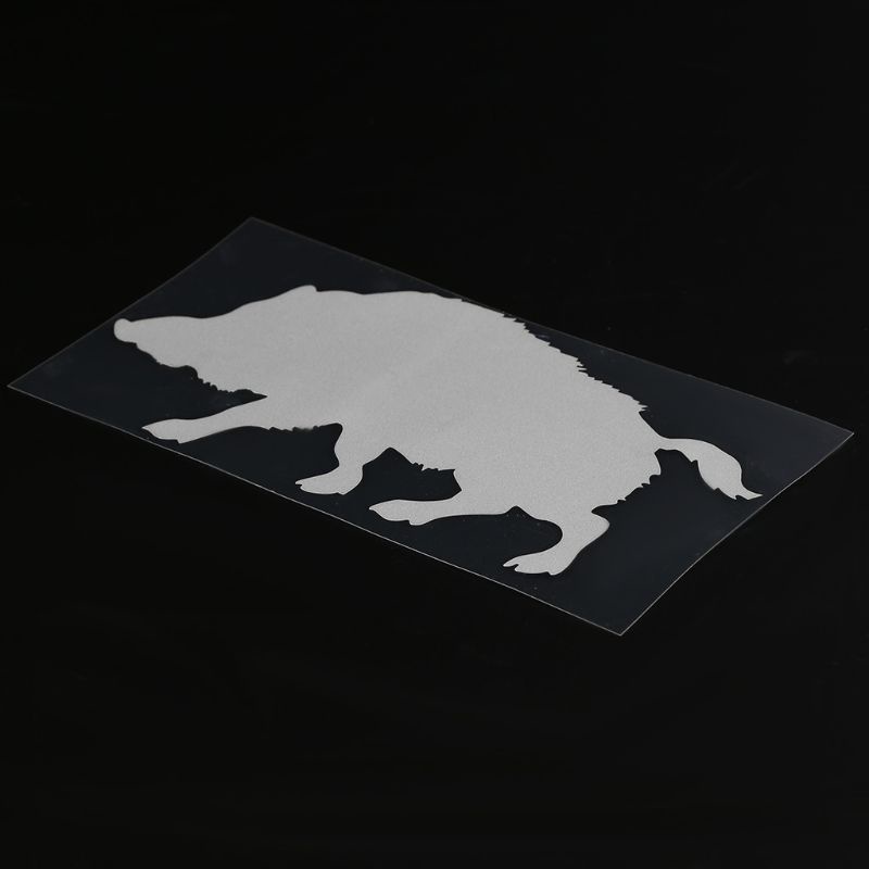 Đề Can Dán Trang Trí Xe Hơi / Xe Tải Hình Chú Heo Hoang Dã 20x10cm