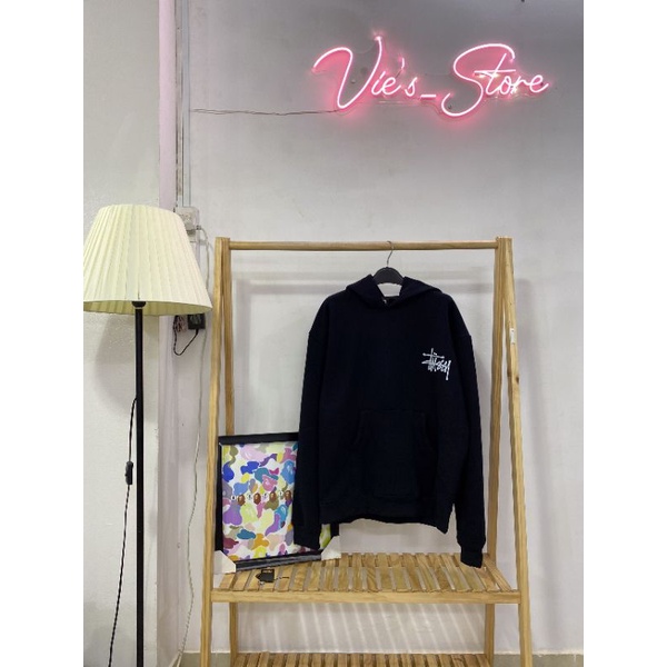 Hoodie 𝑺𝒕𝒖𝒔𝒔𝒚 Nam Nữ Big Logo Trắng Đen