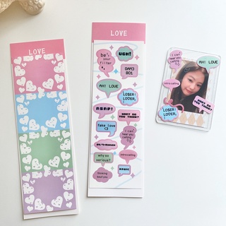 Sticker Dán Trang Trí Toploader Bubble Cute Text