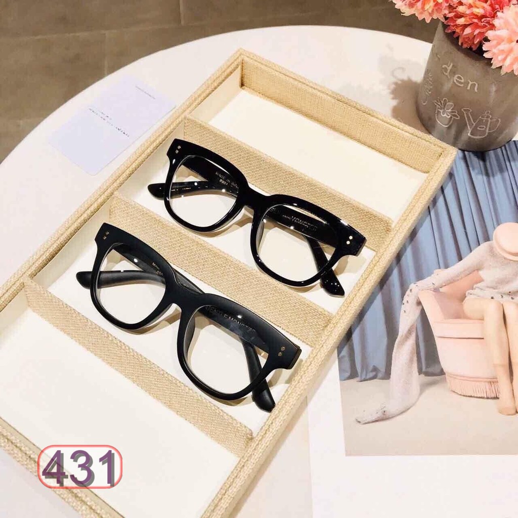 Mắt kính cận chữ V 2 chấm TQ12 phong cách Hàn Quốc kèm sẳn tròng 0 độ chống ánh sáng xanh phù hợp với mọi form mặt | BigBuy360 - bigbuy360.vn