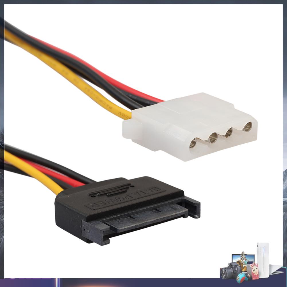 Cáp nguồn 8 inch SATA 15-Pin 4-Pin cho máy tính