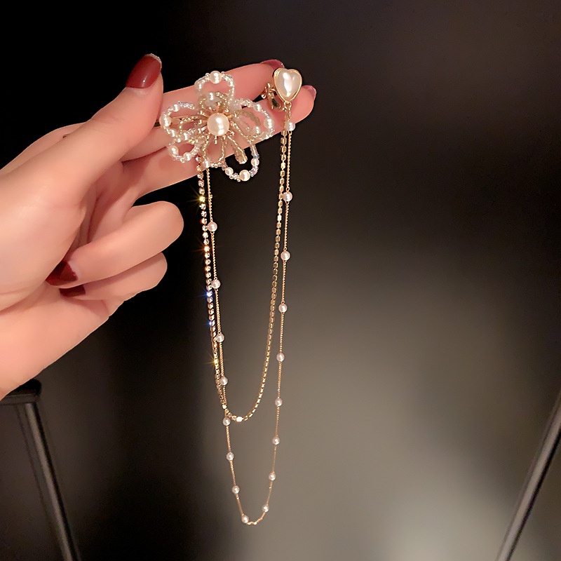 Kẹp Tóc Hình Hoa Đính Ngọc Trai Thời Trang Hàn Quốc Cho Nữ