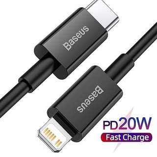 Cáp sac nhanh 20w cho iphone typec to lightning thiết kế tinh xảo độ dài 1 mét chính hãng baseus